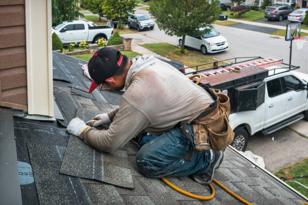Professional Gutter Repair And Installation technician working in Blakeslee, PA
